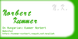 norbert kummer business card